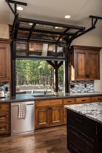 This is an image of a Kitchen Overhead Door Design in a home.